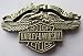 Produktbild Brosche/ Anstecknadel "Harley Davidson - Live to Ride", Metallemaille, Antikmessingfinish