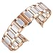 Produktbild KWLET Keramik-Uhrenarmband, kompatibel mit Apple Watch, 42 mm, 38 mm, Ersatz-Edelstahl-Armband mit Schmetterlings-Schnalle, kompatibel mit iWatch Serie 3 Serie 2 Serie 1 Sport Edition