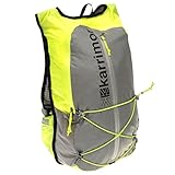 Hi Viz Rucksack Backpack (with FREE MovoBright carabina) Bright Fluorescent Yellow and Reflective Sports Bag Holdall for Cycling Running Walking. Perfect for Commuting. Waterproof. Lightweight. High Visibility. 15L Capacity