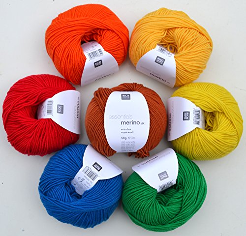 Merinowolle Babywolle Rico Merino dk Fb. 60 natur zum Stricken & Häkeln - 3