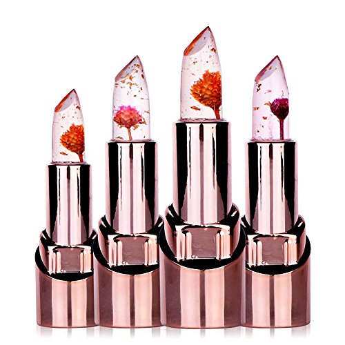 ROMANTIC BEAR Gelee Farbe Andern Lang Anhaltende Befeuchtung Lippenstift Mit Blume LipGloss - 3