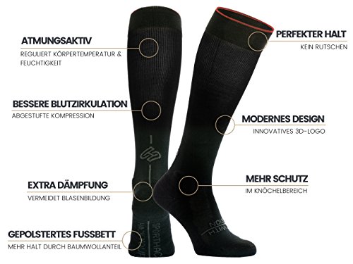 SPORTHACKS Socks – Kompressionsstrümpfe | High Peformance Stutzen | Training, Laufen, Fitness, Reisen und Regeneration - 6
