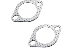 FULETOOYE 2pcs Universal Car Exhaust Pipe Flange Gasket, High Temperature Exhaust Gasket for 2.5 Inch Exhaust Flange Gasket Replacement Accessories