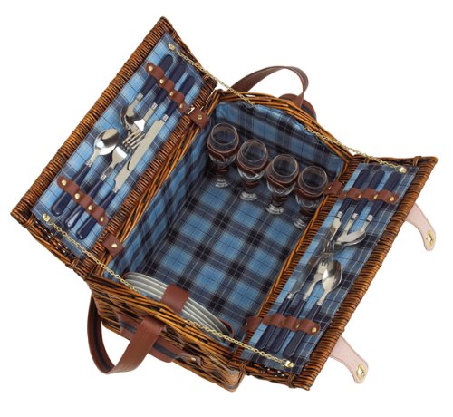 Weiden-Picknick Korb „Summertime“ für 4 Personen – 604032 - 2
