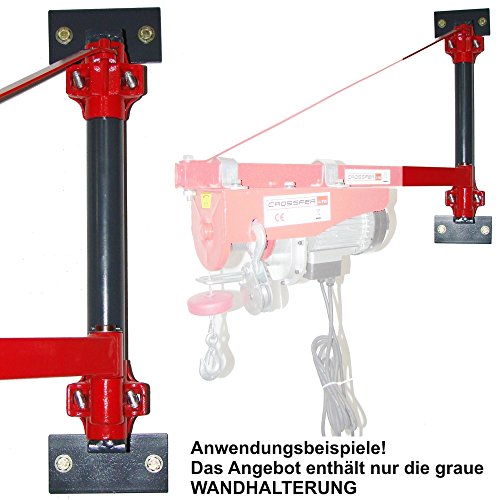 Spezial WANDHALTERUNG für Seilwinde CROSSFER Schwenkarme KST250 bis KST1000 und für andere Hersteller. Kranarmhalterung Schwenkarmhalterung Lastarmhalterung z.B. für Ausleger mit Seilwinde Flaschenzug Seilzug Hebekran Winde - 2