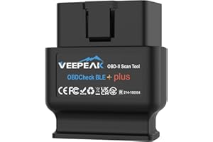 ‎VEEPEAK Veepeak OBDCheck BLE+ Bluetooth OBD II EOBD Diagnosegerät Adapter Stecker Auto Diagnose Scanner für iOS und Android