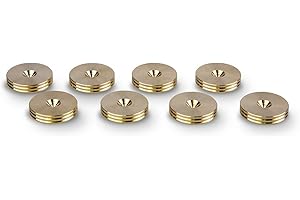 PrecisionGeek - SLIM Solid Brass Speaker Spike Pads 20mm - Set of 8 pcs
