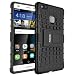 Produktbild Pegoo Huawei P9 Lite Hülle, Huawei P9 Lite Schutzhülle Dual Layer Hybrid Harte Rüstung Handyhülle Drop Resistance Handys Schutz für Huawei P9 Lite (Schwarz)