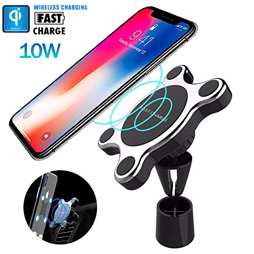 Preisvergleich Produktbild Ocamo Schnelles, kabelloses Autoladegerät, Magnetic Charging Pad Holder für Samsung iPhone XS