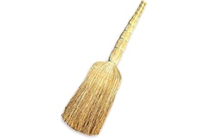 SOLADIRECT Traditional Unique Handmade American Corn Sweeping Broom for Garden, Stable or Yard