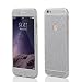 Produktbild OKCS Glamoures Sticker für Apple iPhone 6 Plus, 6s Plus Skin Handyfolie Glitzer - Sky Silver