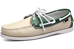 CLASSIC PINK Mocassini da Uomo in Pelle con Lacci e Lacci Scarpe Casual da Barca in Pelle Piatta