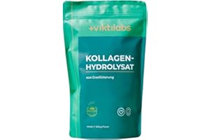 ‎VIKTILABS Viktilabs Kollagenhydrolysat 500 g – 100 % reines Grasfüttertes Rinderkollagen – 18 Aminosäuren – Ideal für Haut, Gelenke & Bindegewebe – Mixfähig in Kaffee, Shakes & Smoothies