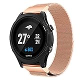TopTen Garmin Forerunner 935 Uhrenarmband, Milanaise-Ersatzarmband für Garmin Forerunner 935 GPS Smart Watch M Rose Gold