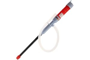 QIAMNI CHANDLER QIAMNI Fuel Transfer Pump Water Pump Portable Power Water Syphon Fuel Transfer Battery Hand Pump with AutoStop(red)