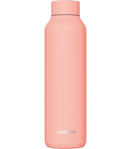 Botella Termo Quokka De Acero Inoxidable 690 Ml - Color Azul Atardecer Con Asa De Silicona