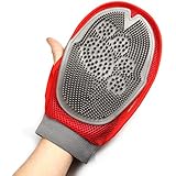 GAINWELL 2 in 1 Pet Grooming Glove for Bath Shower - Works on both Right and Left Hands