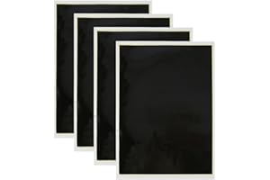 Kopinma 4 Stück Lasergravur-Markierungspapier, 39 X 27 cm Keramik Laserpapier Farbgravurpapier, Dimmpapier, Gravur-Testfokuspapier für Glas Metall DIY Basteln, Schwarz