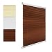 Produktbild KINLO® 90*130 Plissee Kaffee verspannt ohne Bohren Lichtdurchlässig aus hochwertigem Viesstoff Sonnenschutzrollo sichtschutz Fensterrollo für Büro und Balkon mit Klemmträger 2 Jahren Garantie Seitenzugrollo Jalousie