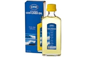 Lysi Fisch Kabeljau Lebertran Natürlichem Geschmack 240 ml Flüssiger Zusatz aus Island