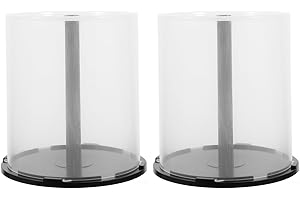 Cabilock Cubo De Almacenamiento De Cd Y Dvd Transparente Juego De 4 Soportes Plásticos Organizador Compacto Para Guardar Discos Multimedia En Casa Oficina