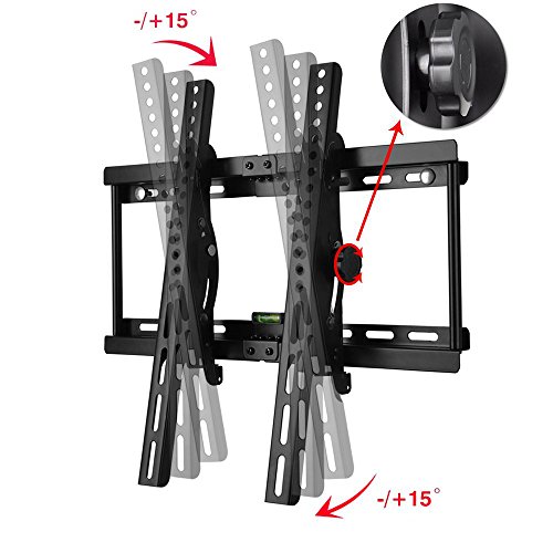 BPS TV Wandhalterung Neigbar Slim Flach Plasma LCD LED TFT Wandhalter für Fernsehhalterung mit 81-140cm(32 – 55″) VESA / Lochabstand 100 x100-400 x400 universell passend für alle TV-Hersteller - 3