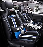 Perfektes Design: Wenn Sie lange fahren, gibt Ihnen das Design aus Eisseide ein gutes Gefühl. Die Kissen sind in den Farben Aprikose, Beige und Schwarz gehalten, nicht zu langweilig oder zu blendend, sodass Ihr Autositz nicht mehr einfach ist. Es gibt auch eine kleine Tasche, um den Sitzbezug zu verbinden, damit Fahrer und Beifahrer einige kleine Dinge bequem verstauen können!