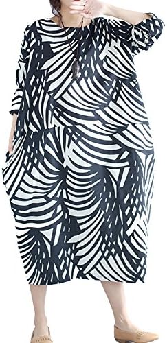 P Ammy Fashion Women's Striped Plus Size Batwing Long Dress Black Size UK 18