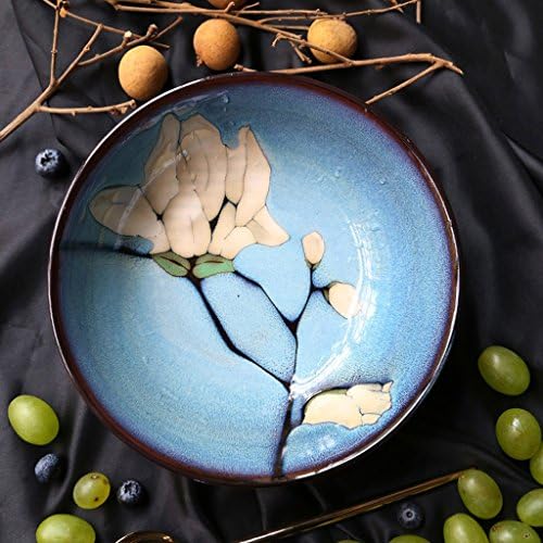 Japanese-style Creative Hand Painted Ceramics Household Salad Bowl Blue Ramen Soup Big Bowl