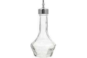 HEALLILY Bitters Bottiglia in Manoblown Cocktail Dasher Vetro Dash Bottiglia con Bottiglia in Acciaio Inox Dasher Top 50 Ml Strumento Bar Professionale per La Produzione di Cocktail