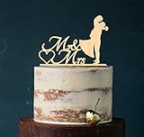 MADE IN GERMANY Cake Topper, Kuss, Tortenstecker, Tortefigur Acryl, Tortenständer Etagere Hochzeit Hochzeitstorte Kuchenaufstecker (Holz Natur)
