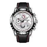 Godagoda Herrenuhr Analog Wasserdicht Automatic Armbanduhr Skelett Design Multifunktion Eelstahl oder Leder Armband Uhr