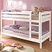 Produktbild Jugendmöbel24.de Etagenbett Alain Kiefer Massiv weiß Lackiert EN 747-1 + 747-2 FSC-Zertifiziert teilbar zu 2 Einzelbetten Kinderbett Hochbett Stockbett