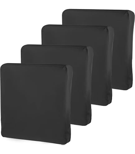 Set di 9 federe per cuscini da giardino, per mobili da esterno, ricambio per 5 pezzi, in vimini e rattan, per divano componibile a 4 posti, colore: blu navy (grande
