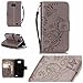 Produktbild Jepson Samsung Galaxy S2 GT-I9100 Hülle, Leadertasche Premium Lederhülle Flip Case im Bookstyle Folio Cover Kartenfächer Magnetverschluss und Standfunktion Leder Schale Etui für Handytasche Schutzhülle Prägung Schmetterling Muster.