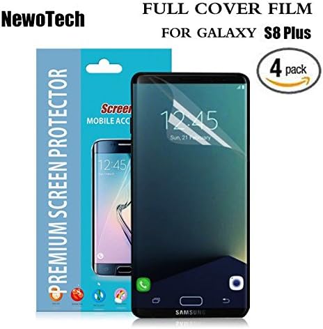 NewoTech [Pack of 4] Screen Protector for Galaxy S8 and S8 Plus, Full Cover HD Clear Anti-Bubble Film for Sumsung S8+ (S8 Plus)