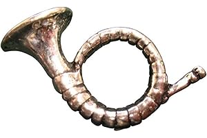 BRAZIL LEDERWAREN Lapel Pin Horn, for Hat or Lapel, Perfect for Hunting Outfit, Pin Button