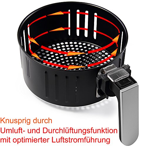 Heißluftfritteuse Friteuse Fritteuse inkl. Gratis Rezeptheft 1500W 3,6 Liter 9-in-1 - 5