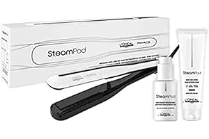 Steampod 3.0 | Pack Complet | Lisseur Vapeur Professionnel 2-en-1 + Sérum + Soin Vapo-activé | Fer à lisser à la technologie vapeur | Adapté à tous types de cheveux | L'Oréal Professionnel