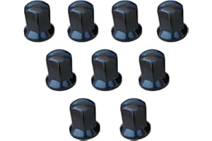 DESCONOCIDO 60 tapas largas de plástico para tuercas de rueda de 32 mm, color negro, para camión, remolque, autobús, camión, vehículo LKW