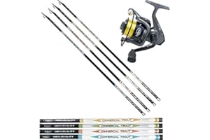 kolpo Combo Pesca alla Trota Canna in Carbonio Mulinello Nanga