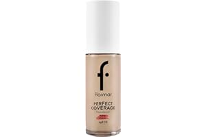 Flormar Perfect Coverage Foundation – Fond de teint liquide haute couvrance avec SPF 15 – hydratation longue durée pour un fini naturel avec protection solaire quotidienne, 131 Warm Nude
