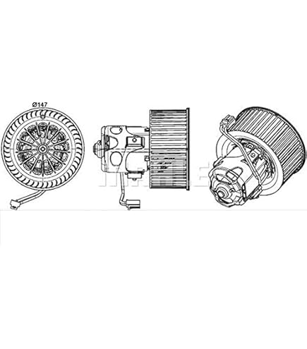 HouYeen Moteur Ventilateur Chauffage Compatible BMW Série 5 6 7 – Réf. OE 64119200935 64119242608 – Pour F10 F11 F12 F13 F01 F06 F07