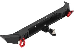 ZYZYZK Vbest life Parachoques Trasero del Modelo de Coche RC, Parachoques Trasero de Metal para Coche RC con Anillos en D para Axial SCX10 III AXI03007 1/10 Modelo de Coche RC