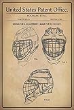 rom hockey mask blueprint Replica US Patent Ice Hockey Maske Mask 1995 Letrero de Metal Placa de Metal Signo de Arqueado Metal Tin Sign 20 X 30CM