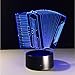 Produktbild Led Akkordeon 3D Lampe 7 Farbwechsel Fernschalter Kleines Nachtlicht Farbige Lichter Usb Atmosphäre Lampe Schlafzimmer Licht Für Geschenk, Berührungsschalter