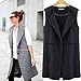 YQ18 2015 The New Sleeveless Lapel Maga Slim Thin section Coat (S, BLACK)