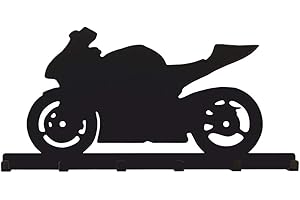 Bentatec Schlüsselbrett Motorrad Rennmaschine GSXR Optik schwarz Garderobe Schlüsselleiste Hakenleiste