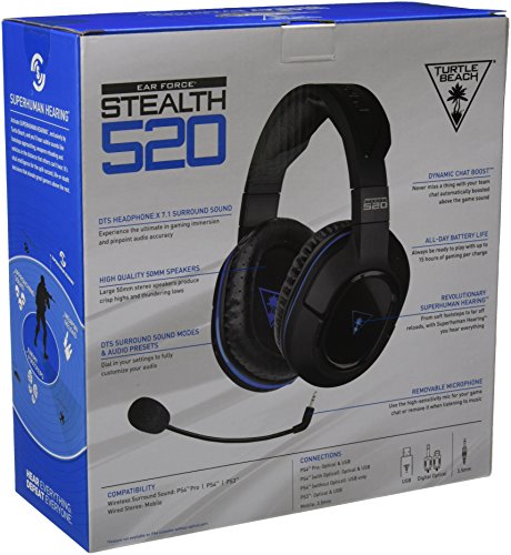 Auriculares Gaming inalámbricos con Sonido Envolvente Stealth 520 de Turtle Beach - PS4, PS4 Pro y PS3