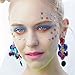 Tattify Bindi Rave Colorful Stars Temporary Face Rocks - Dance Punk - Other Styles Available - High Quality and Fashionable Temporary Rhinestone Gem Face Jewel Stickers - Pre-Connected Adhesive Strips
